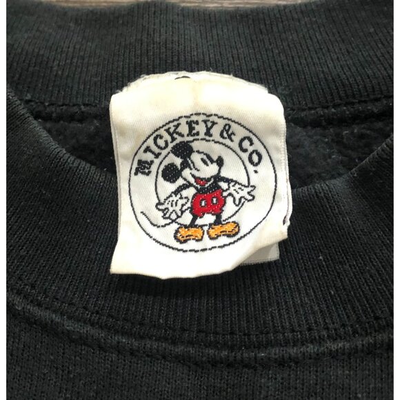 Vintage Mickey & Co Adult Medium Mickey Looking Backward Sweatshirt Black - Picture 3 of 7